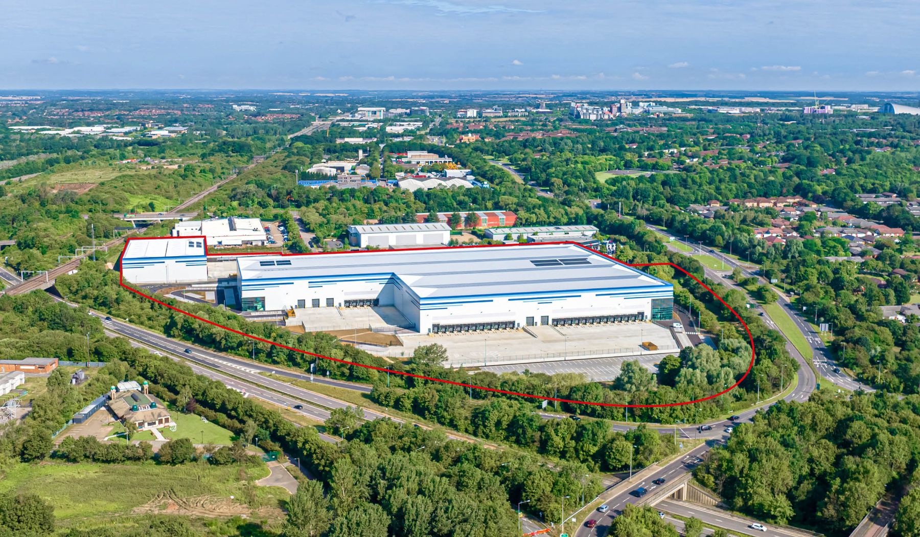 CGI aerial view of Core Milton Keynes